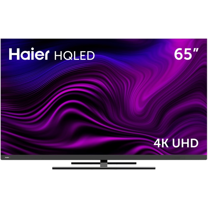 Телевизор Haier 65 Smart TV AX Pro, QLED, 65", 3840×2160, DVB-T, HDMI, USB, Smart TV, чёрный - Фото 1
