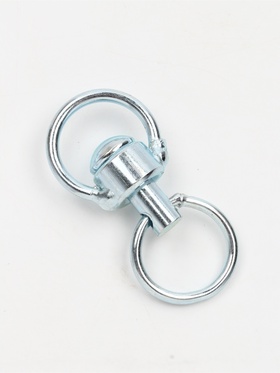 Набор: вертлюг с кольцом, малый, длина 6 см, ширина 3 см, кольцо 3.7 см, проволока 0.3 см, 4 шт.