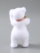 УЦЕНКА Декор "Белый мишка с бантиком в бусинках" 20,5х10х9 см - Фото 4