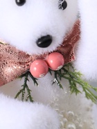 УЦЕНКА Декор "Белый мишка с бантиком в бусинках" 20,5х10х9 см - Фото 6