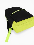 УЦЕНКА 4815 П600 Рюкзак мол Bagamas, 30*11*44см, 1 отд, нар карман, черный/салатовый - Фото 3