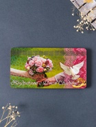 Купюрница подарочная, открытка «Поздравляю с Днём свадьбы», шкатулка для денег, карточек, сертификатов, 19×9.5×0.7 см  (артикул 10993278)  большой выбор товаров оптом и в розницу по низким ценам с доставкой