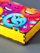 Купюрница подарочная, открытка «С Днём рождения!: смайлики», шкатулка для денег, карточек, сертификатов, 19.5×11×3 см - Фото 3