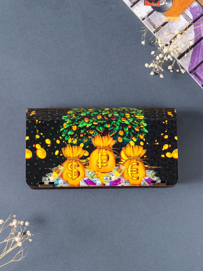 Купюрница подарочная, открытка «Денежное дерево», шкатулка для денег, карточек, сертификатов, 19.5×11×3 см - Фото 1