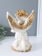 Фигура гипс «Ангел с букетом», перламутр с золотом, 37×23×23 см  (артикул 10994848)  большой выбор товаров оптом и в розницу по низким ценам с доставкой
