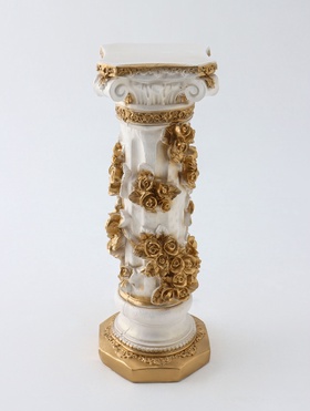 Колонна декоративная «Афина», белый с золотом, 90×40×40 см  (артикул 10994874)  большой выбор товаров оптом и в розницу по низким ценам с доставкой