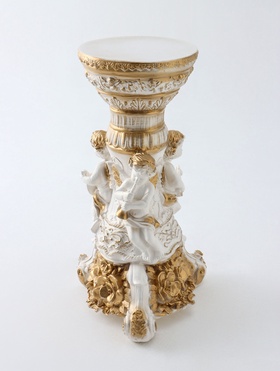 Колонна декоративная «Три ангела», белый с золотом, 90×60×60 см  (артикул 10994884)  большой выбор товаров оптом и в розницу по низким ценам с доставкой