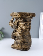 Фигура - подставка для мелочей «Слон сидя», столик, чёрный с золотом, 44×37×30 см  (артикул 10994889)  большой выбор товаров оптом и в розницу по низким ценам с доставкой