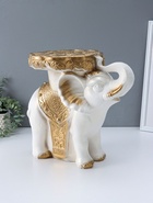 Фигура - подставка для мелочей «Слон», белый, столик, 35×40×25 см  (артикул 10994891)  большой выбор товаров оптом и в розницу по низким ценам с доставкой