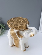 Фигура - подставка для мелочей «Слон», белый, столик, 35×40×25 см  (артикул 10994891)  большой выбор товаров оптом и в розницу по низким ценам с доставкой