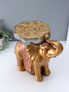 Фигура - подставка для мелочей «Слон», столик, бронза, 35×40×25 см  (артикул 10994892)  большой выбор товаров оптом и в розницу по низким ценам с доставкой