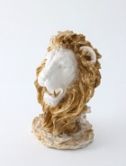 Фигура - бюст «Голова льва», гипс белая с золотом, 70×50×37 см  (артикул 10994904)  большой выбор товаров оптом и в розницу по низким ценам с доставкой