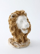 Фигура - бюст «Голова льва», гипс белая с золотом, 70×50×37 см  (артикул 10994904)  большой выбор товаров оптом и в розницу по низким ценам с доставкой