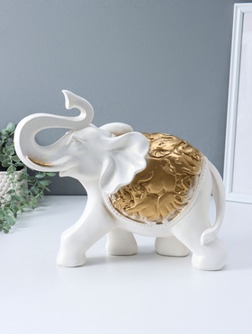 Копилка для денег «Слон сафари», белый с золотом, 30×35×17 см  (артикул 10994921)  большой выбор товаров оптом и в розницу по низким ценам с доставкой