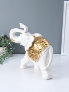 Копилка для денег «Слон сафари», белый с золотом, 30×35×17 см  (артикул 10994921)  большой выбор товаров оптом и в розницу по низким ценам с доставкой