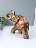 Копилка для денег «Слон сафари», бронза с золотом, 30×35×17 см  (артикул 10994922)  большой выбор товаров оптом и в розницу по низким ценам с доставкой