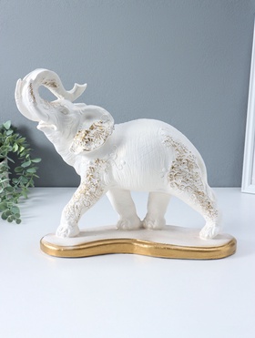 Копилка для денег «Слон индийский», белый с золотом, 35×40×15 см  (артикул 10994923)  большой выбор товаров оптом и в розницу по низким ценам с доставкой