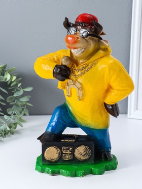 Копилка для денег «Бык музыкант», цветной, 28×14×12 см  (артикул 10994941)  большой выбор товаров оптом и в розницу по низким ценам с доставкой