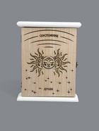 УЦЕНКА Ключница дерево 6 крючков «Солнце и луна» 26.5×20.8×6.3 см - Фото 2