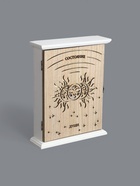 УЦЕНКА Ключница дерево 6 крючков «Солнце и луна» 26.5×20.8×6.3 см - Фото 3