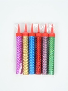 УЦЕНКА Свечи фонтаны для торта "Цветные искры" 10 см,30 секунд,цветное пламя,(набор 6 шт ) - Фото 2