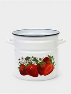 УЦЕНКА Кастрюля эмалированная, 12 л, без крышки, цилиндрическая, белая - Фото 2