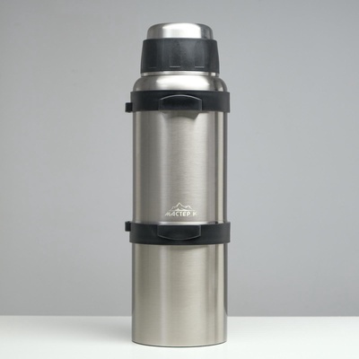 УЦЕНКА Термос, 4.2 л, Volume «Мастер К», с кружкой, с ситечком, сохраняет тепло 60 ч, серебристый 54