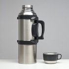 УЦЕНКА Термос, 4.2 л, Volume «Мастер К», с кружкой, с ситечком, сохраняет тепло 60 ч, серебристый 54 - Фото 2