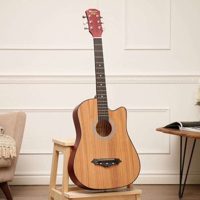 УЦЕНКА Гитара акустическая, цвет дерево, 97 см, с вырезом - Фото 1