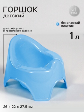 Горшок детский, голубой  (артикул 11000546)  большой выбор товаров оптом и в розницу по низким ценам с доставкой