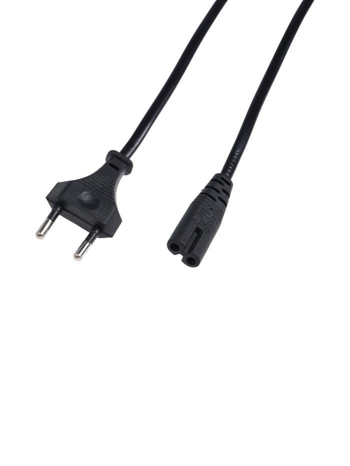 Кабель питания сетевой для светильников, разъем L/N, 180 см, чёрный - Фото 1