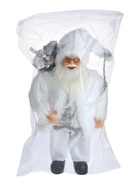 УЦЕНКА Дед Мороз "В белой шубке, с фонариком и подарками" 30 см, микс - Фото 5