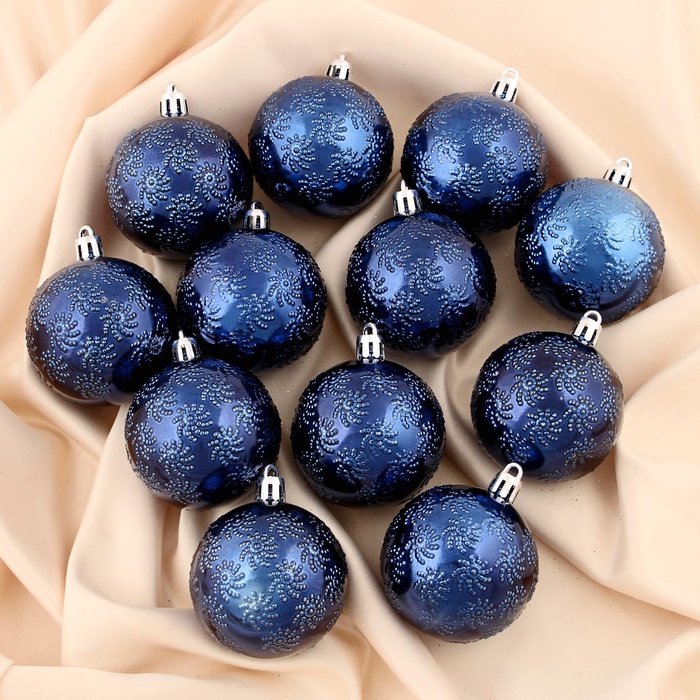 УЦЕНКА Набор шаров пластик d-6 см, 12 шт "Зимняя тайна" микс - Фото 1