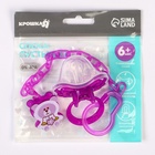 Соска - пустышка с держателем «Бабочка», SL, КЛ +6 мес., с колпачком, фиолетовая - фото 122966294