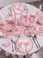 УЦЕНКА Набор тарелок WY Paradise, d=25.5 см, набор 2 шт., фарфор, белый, розовый - Фото 11