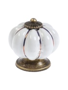 УЦЕНКА Ручка-кнопка PEONY Ceramics 001, керамическая, белая - Фото 1