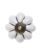 УЦЕНКА Ручка-кнопка PEONY Ceramics 001, керамическая, белая - Фото 2