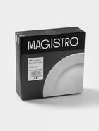 УЦЕНКА Набор обеденных тарелок Magistro Basic bistro, d=22 см, 6 шт., фарфор, белый - Фото 5