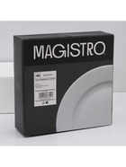 УЦЕНКА Набор обеденных тарелок Magistro Basic bistro, d=22 см, 6 шт., фарфор, белый - Фото 7