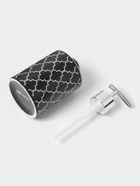 УЦЕНКА Набор аксессуаров для ванной Доляна «Марокко», 3 предмета: мыльница, дозатор для мыла, стакан, чёрный - Фото 7