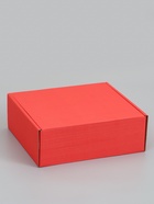 Коробка самосборная, красная, для подарков, хранения и отправки посылок, 26×24×10 см  (артикул 10989333)  большой выбор товаров оптом и в розницу по низким ценам с доставкой