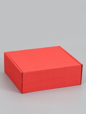 Коробка самосборная, красная, для подарков, хранения и отправки посылок, 26×24×10 см  (артикул 10989333)  большой выбор товаров оптом и в розницу по низким ценам с доставкой