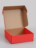 Коробка самосборная, красная, для подарков, хранения и отправки посылок, 26×24×10 см  (артикул 10989333)  большой выбор товаров оптом и в розницу по низким ценам с доставкой