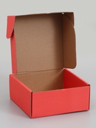 Коробка самосборная, красная, для подарков, хранения и отправки посылок, 18×18×8 см  (артикул 10989343)  большой выбор товаров оптом и в розницу по низким ценам с доставкой