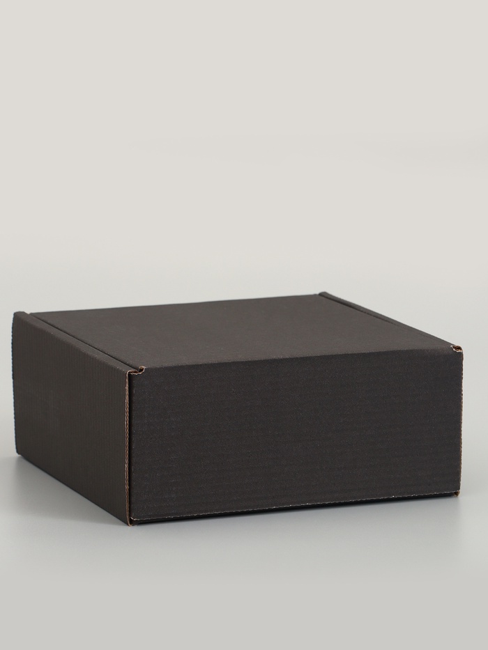 Коробка самосборная, чёрная, для подарков, хранения и отправки посылок, 18×18×8 см