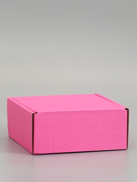 Коробка самосборная, розовая, 18 х 18 х 8 см,