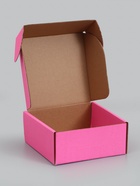 Коробка самосборная, розовая, для подарков, хранения и отправки посылок, 18×18×8 см  (артикул 10989345)  большой выбор товаров оптом и в розницу по низким ценам с доставкой