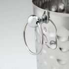 УЦЕНКА Ведро для льда «Чеканный», 5.2 л, 25×20×20.5 см, нержавеющая 201 сталь - Фото 3