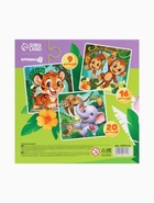 Магнитные пазлы для малышей «Зверята», книга 3 в 1, Крошка Я 10907118