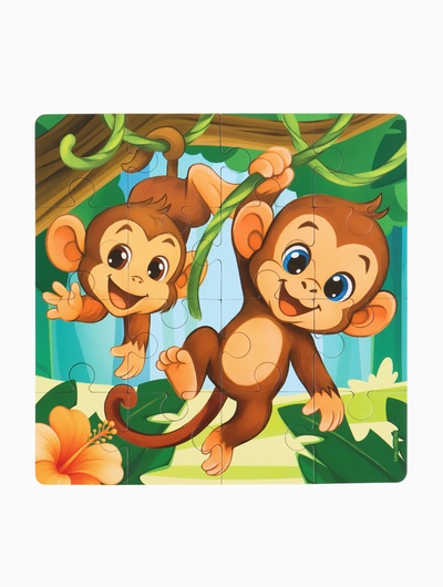 Магнитные пазлы для малышей «Зверята», книга 3 в 1, Крошка Я